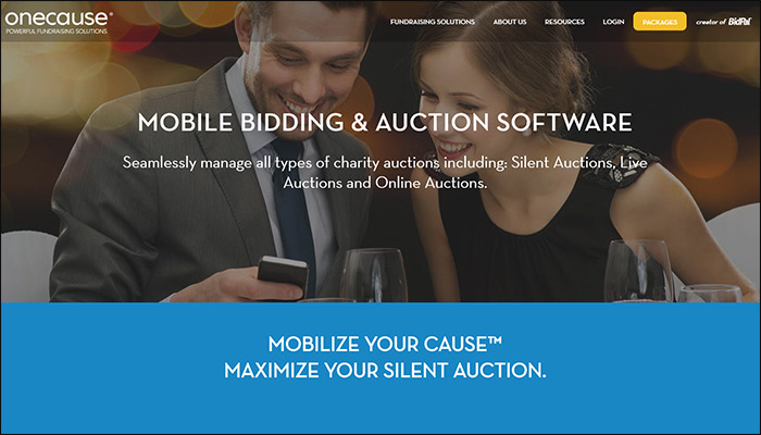 Find out more about OneCause's mobile bidding software.