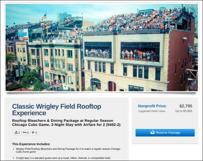 Auction off this once in a lifetime Wrigley Field experience as a silent auction donation.