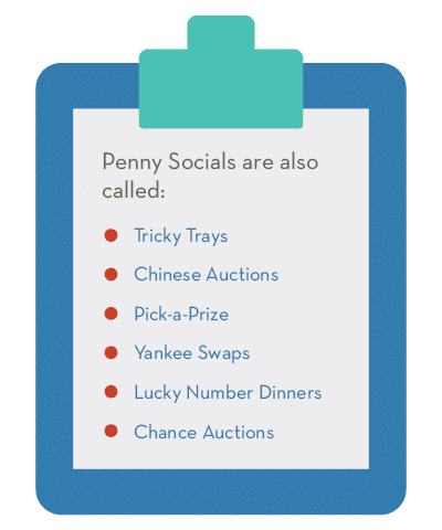Penny socials go by a number of different names, like tricky trays.