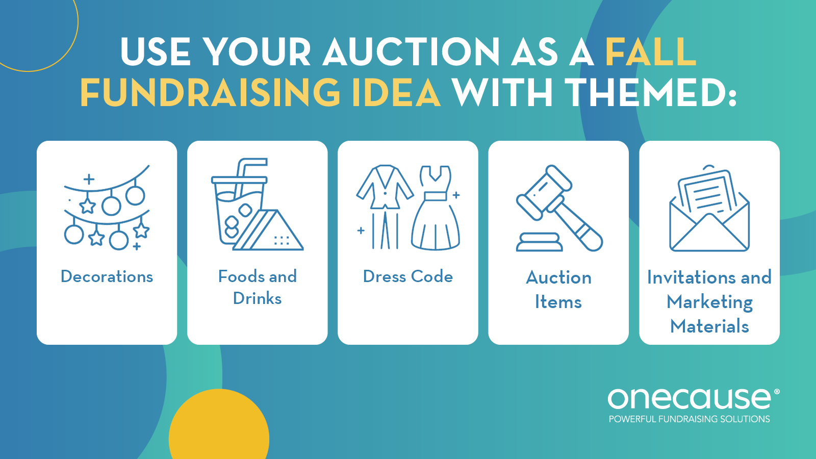 Ways to make your auction fit a fall theme, also discussed in the text below.