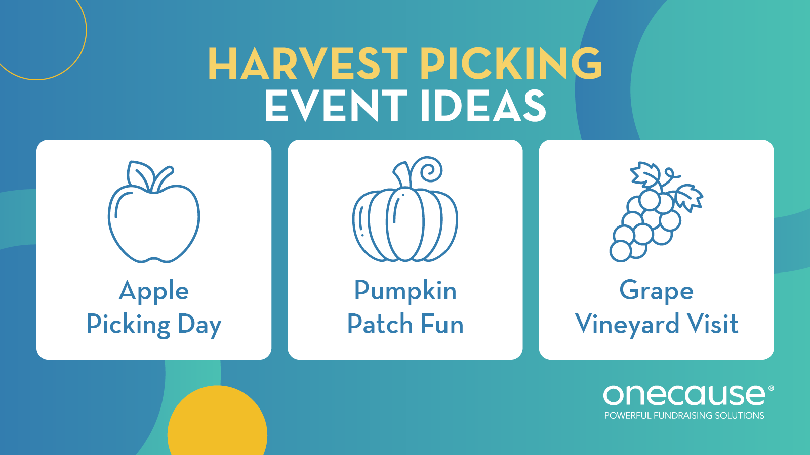 Harvest picking event ideas, also described in the text below.