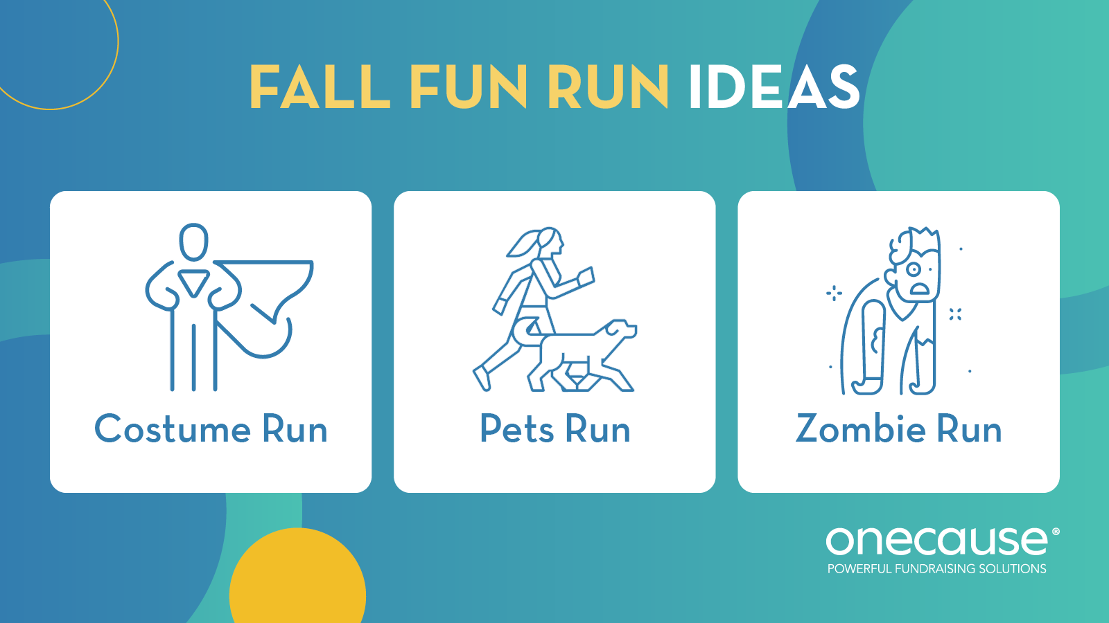 Fall-themed fun run fundraising ideas, also discussed in the text below.