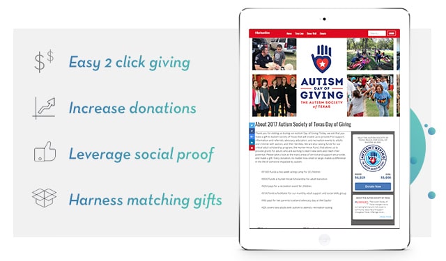 Giving Tuesday on mobile device