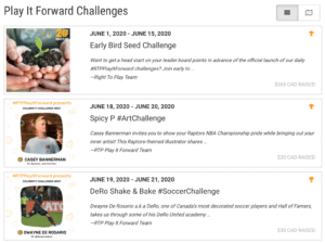 Fundraising Challenges - Play it Forward
