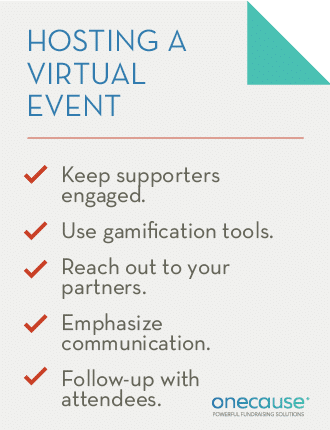 Hosting a virtual fundraising event requires keeping donors fully engaged.