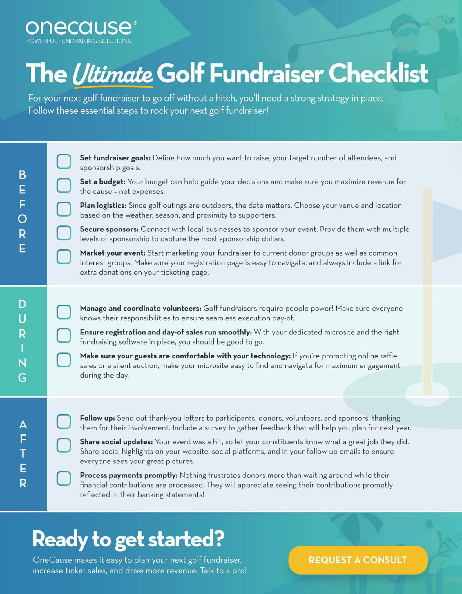 How to Raise Money With a Charity Golf Tournament (+ Free Checklist)