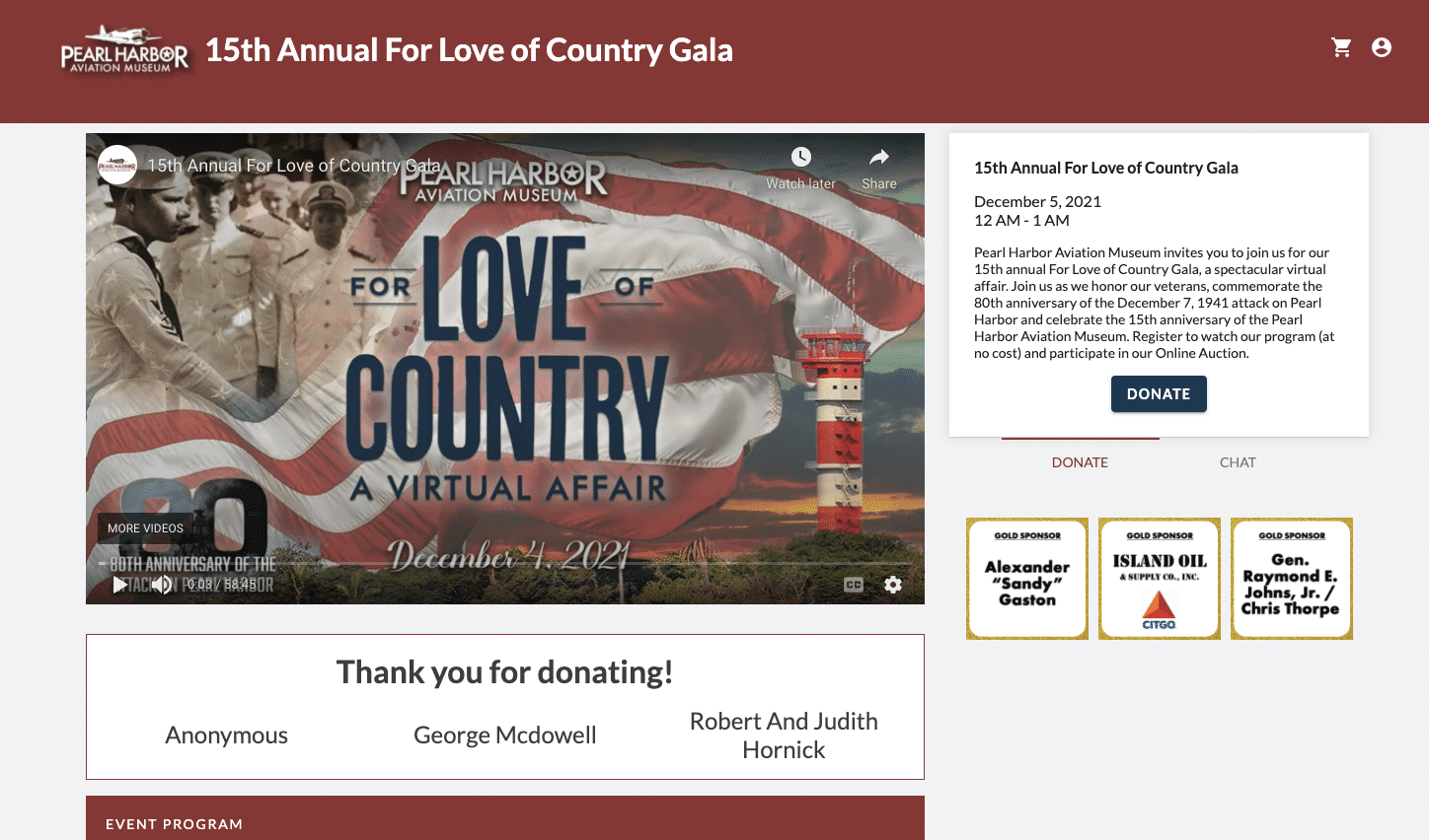 Pearl Harbor Aviation Museum tapped into the power of online fundraising and hosted a successful virtual gala. 