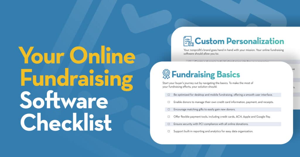 Your Online Fundraising Software Checklist