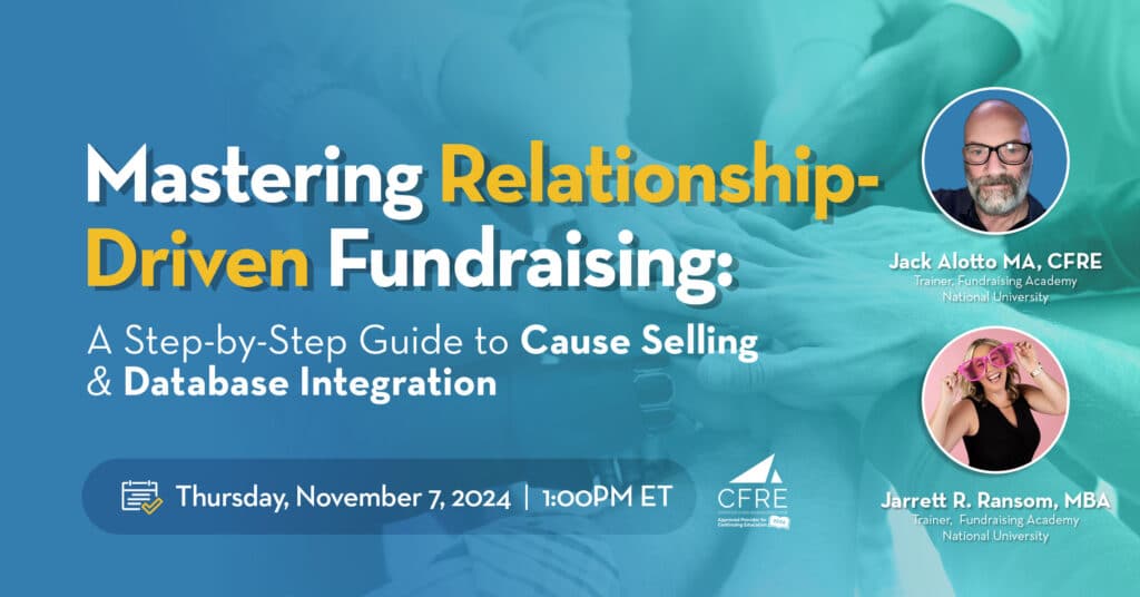 WEBINAR A Step-by-Step Guide to Cause Selling & Database Integration